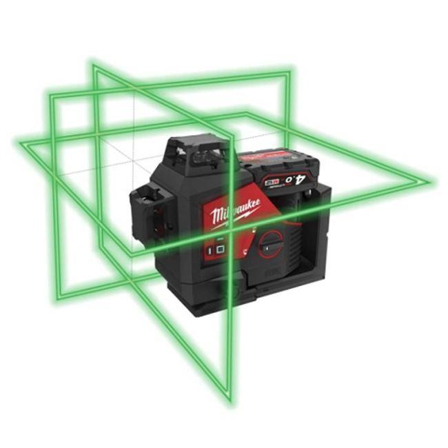 Vendita online Kit laser verde 12V a 3 linee 360° con accessori